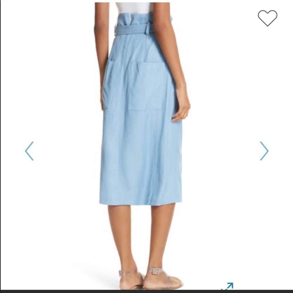 Tibi Chambray Faux Wrap Skirt - Picture 3 of 7